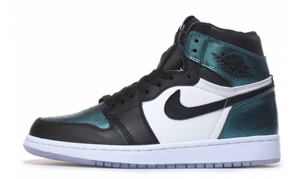 Кроссовки Nike Air Jordan черно-зеленые с белым купить в Москве